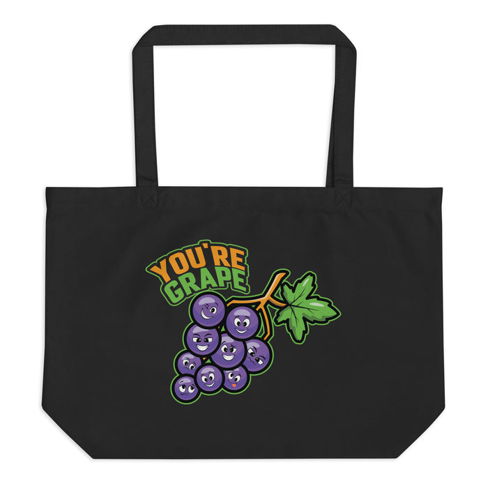 Large Organic Tote Bag You're Grape