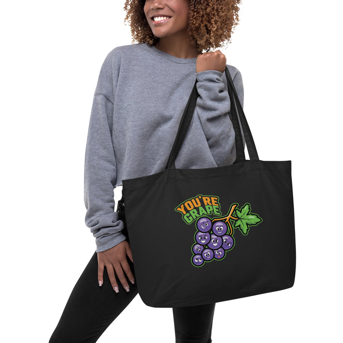 Large Organic Tote Bag You're Grape