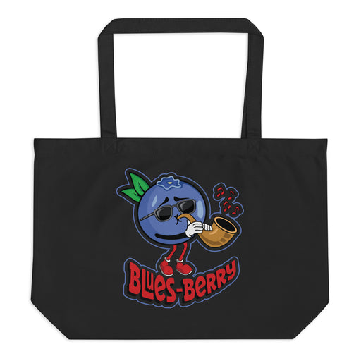 Large Organic Tote Bag Blues-Berry