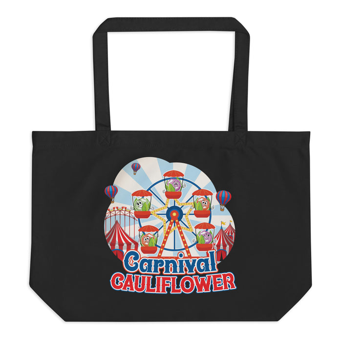 Large Organic Tote Bag Carnival Cauliflower