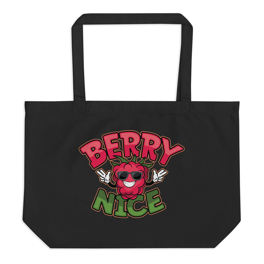 Large Organic Tote Bag Berry Nice